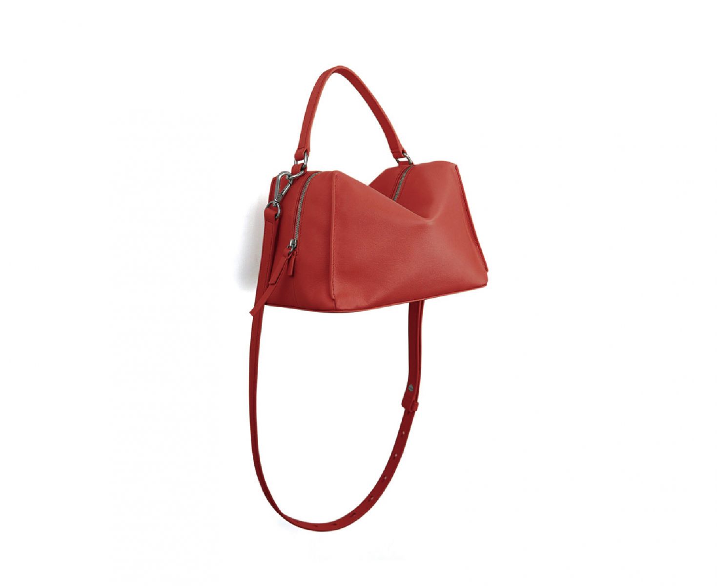 DTB_Mini Vally Cube Shoulder Bag 迷你方型軟包_Sunset Peel 暮柚紅