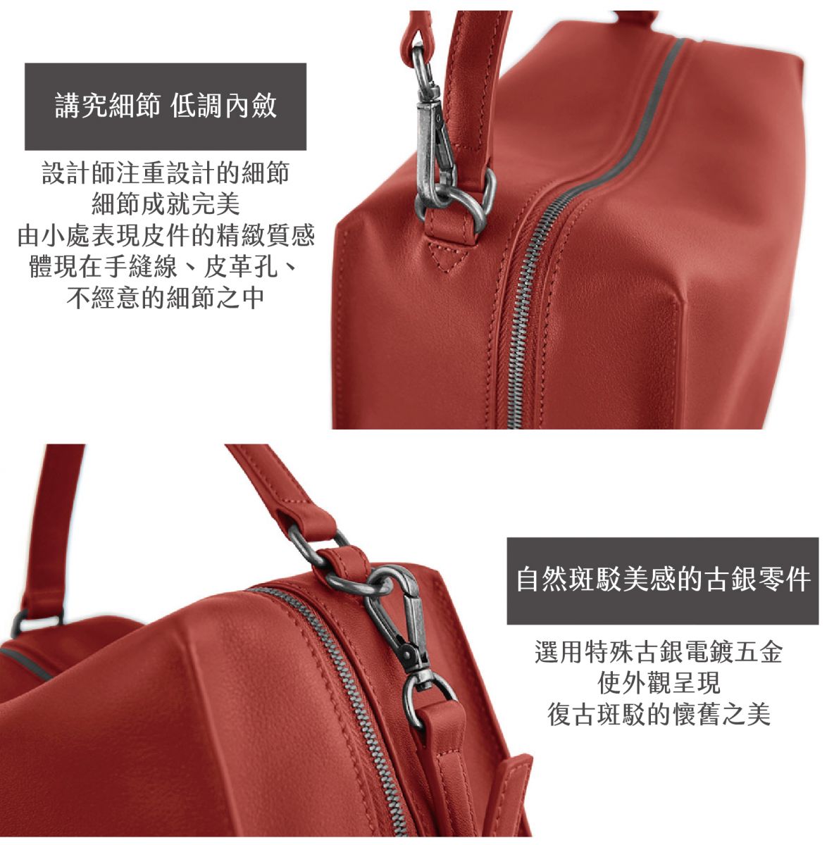 DTB_Mini Vally Cube Shoulder Bag 迷你方型軟包_Sunset Peel 暮柚紅