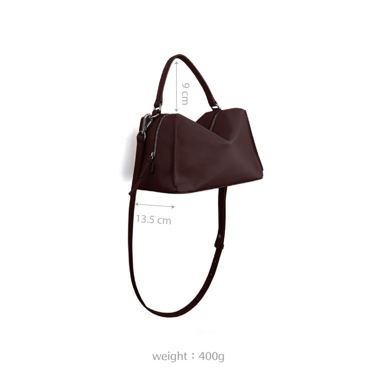 DTB_Mini Valley Cube Shoulder Bag 迷你方型軟包_Still Umber 靜墨棕