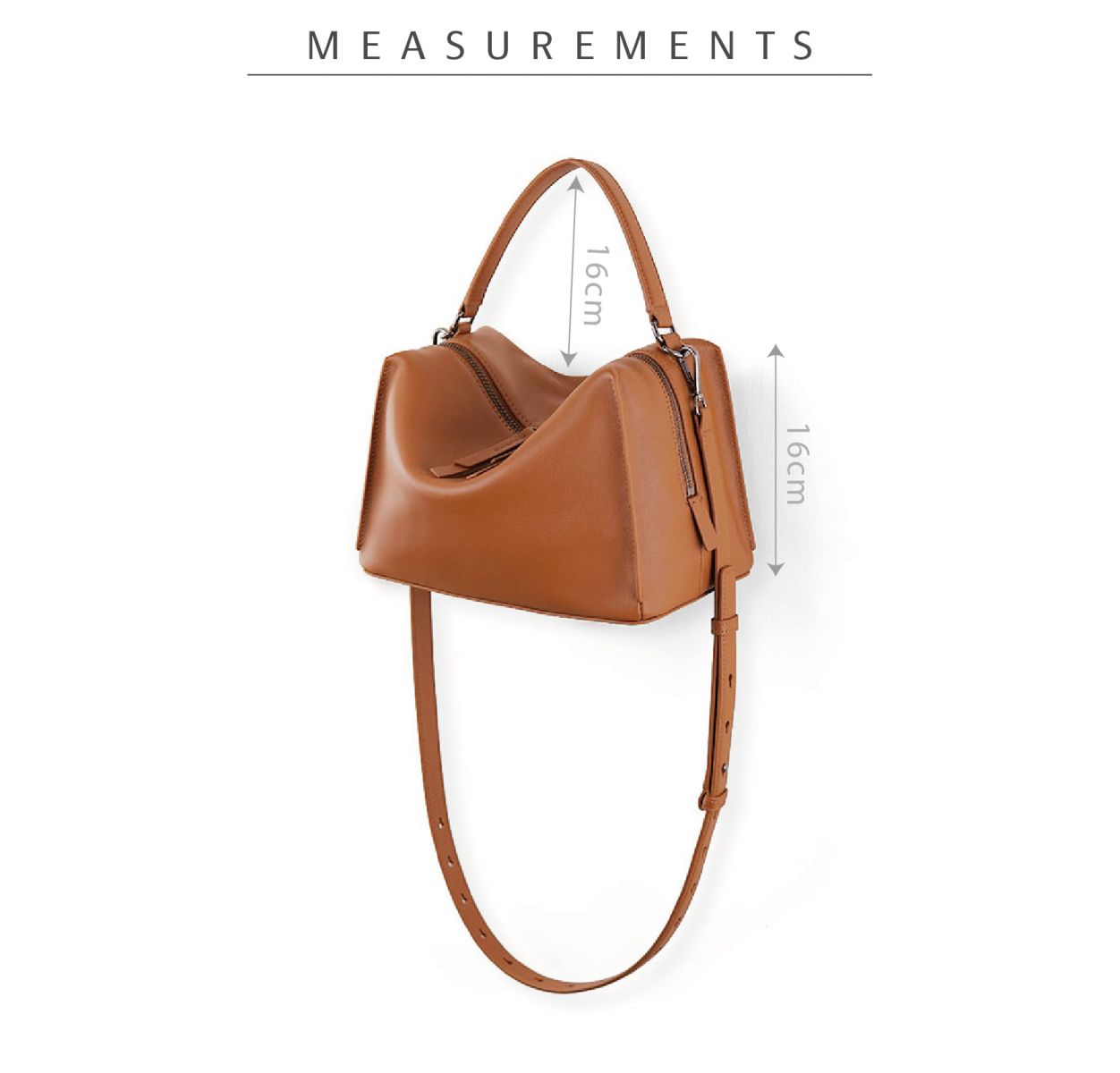 DTB_Valley Cube M Shoulder Bag 中型方型軟包_Caramel 焦糖棕