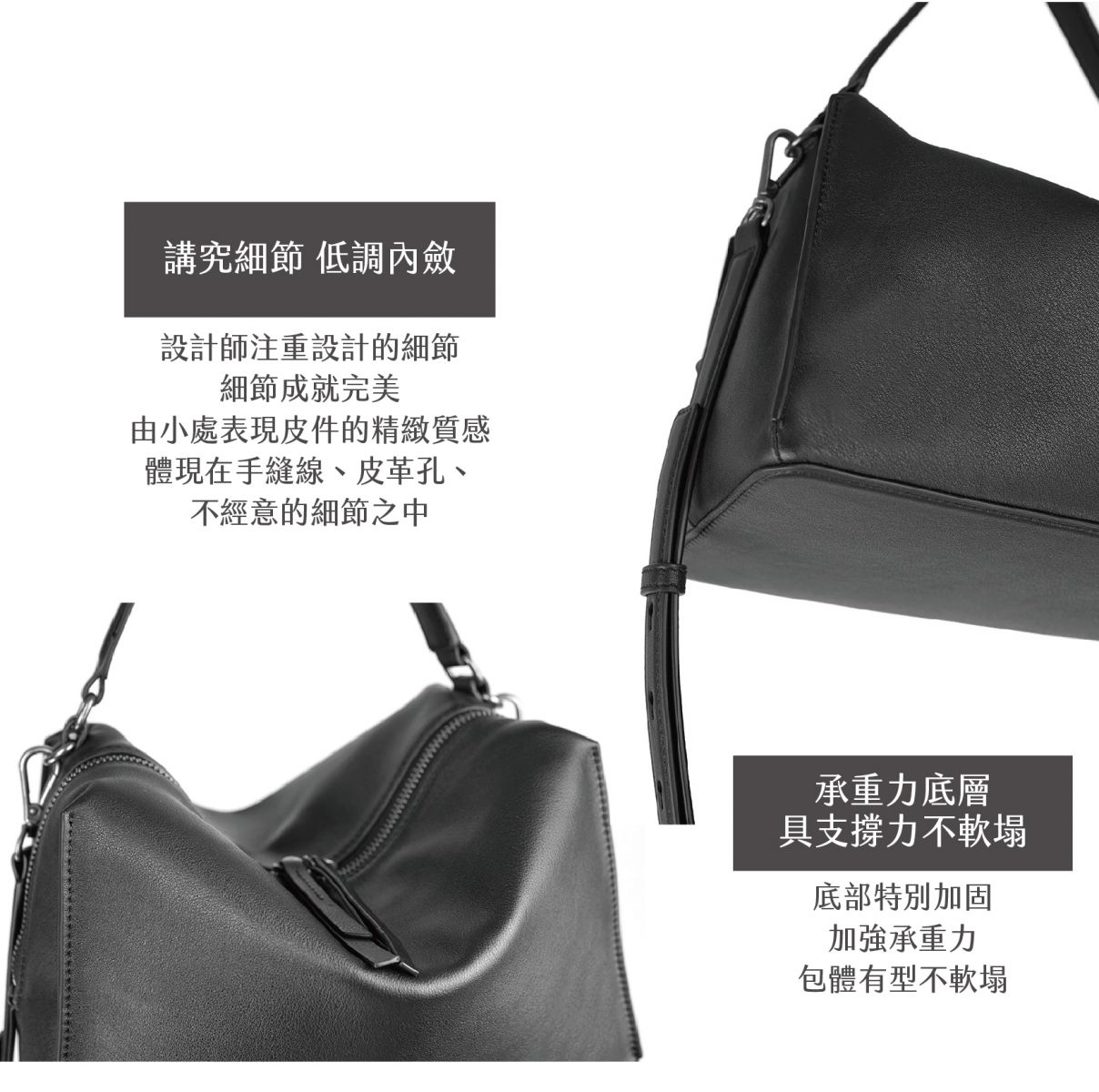 DTB_Valley Cube M Shoulder Bag 中型方型軟包_Black 黑色
