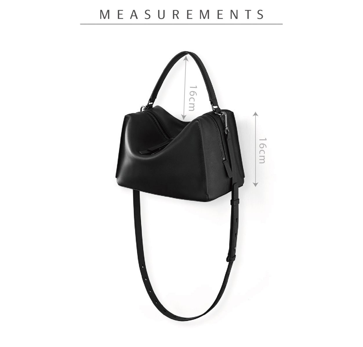 DTB_Valley Cube M Shoulder Bag 中型方型軟包_Black 黑色
