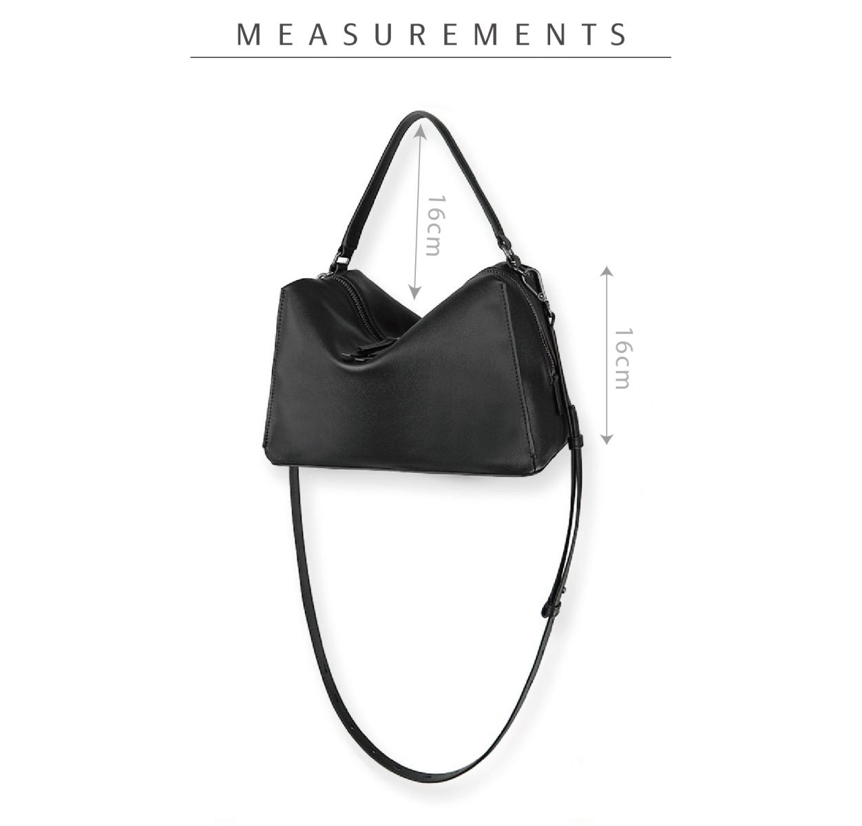 DTB_Valley Cube M Shoulder Bag 中型方型軟包_Black 黑色