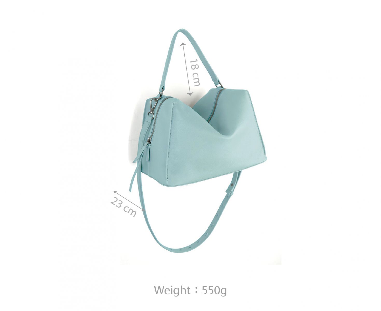 DTB_Valley Cube Shoulder Bag 方型軟包_Air Blue青空藍